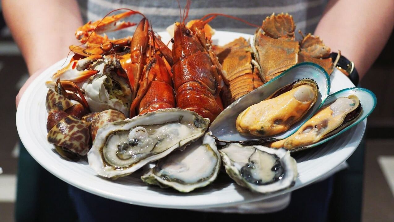 frutti di mare per aumentare la potenza